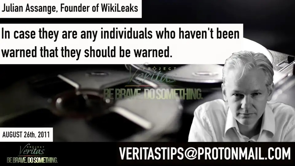 Project Veritas publie l’audio d’Assange avertissant le gouvernement américain de la fuite dommageable d’informations classifiées